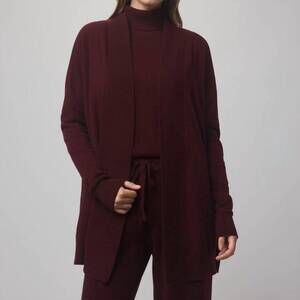 NEW SPLENDID tori cashmere cardigan in rosewood